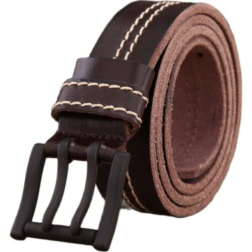 Cowboy genuine leather strap double layer mens belts luxury 2021 new arrival hot designer men high quality fashion pin ceintures