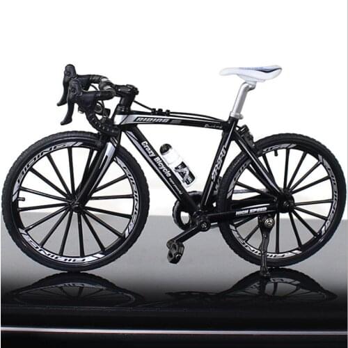 Diecast 1/10 Scale Metal Bicycle Model Toys Curved Racing Cycle Cross Mountain Bike Replica Collection Diecast Gifts Display