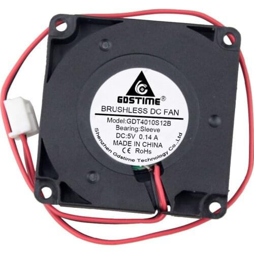 1 Pcs Gdstime 40mm*40mm*10mm DC 5V Mini Turbo Blower Cooling Fan 4cm 40mm x 10mm 4010s 3D Printer Cooler