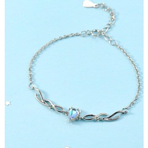 Fashion Colorful Moonlight Stone Antler Bracelet Personalized Design Womens Bracelet Best Friend Birthday Party Jewelry Gift