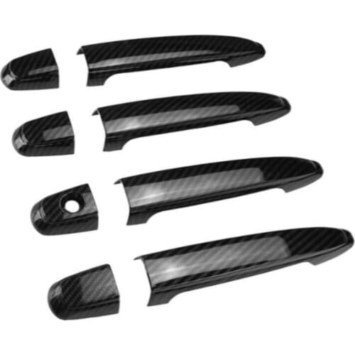 Chrome Carbon Fiber Car Door Handle Cover Trim Set Accessories Sticker Car Styling For Toyota Raum 20 xz20 2004-2011
