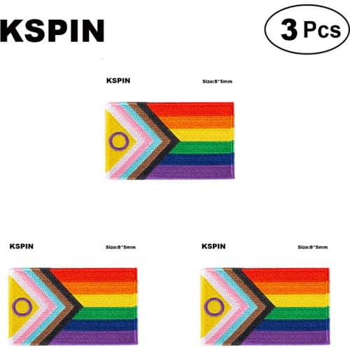 9*6cm Transgender pride Embroidery Patches Iron on Saw on Transfer patches Sewing Applications for Clothes in Home&Garden