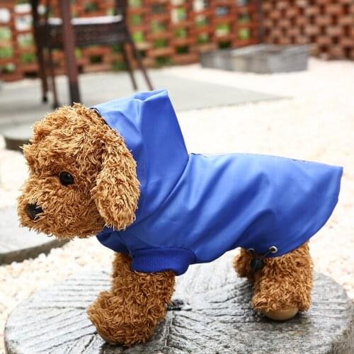 2018 New Summer Dog Raincoat Small Pets High Quality Waterproof Coat With Hat Rainy Day For Dog Cat Pet