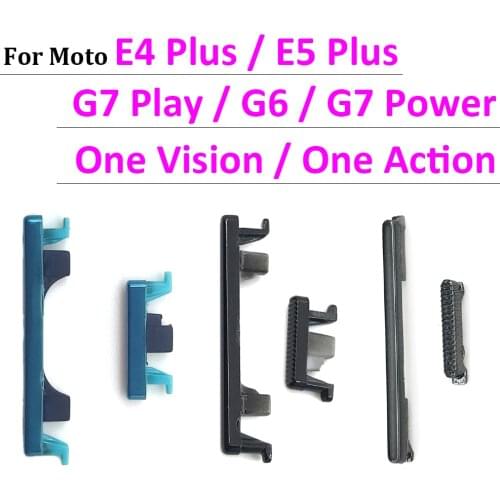New For Moto G7 Play G6 E4 E5 Plus Power Button+Volume Side Button For Motorola Moto One Vision Action