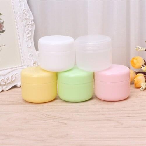 5 Colors Plastic Cosmetic Travel Empty Jars Pots Makeup Cream Lip Balm Container 10g/20g/50g/100g