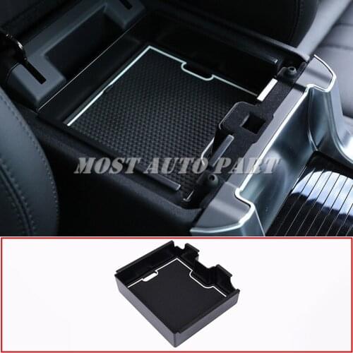 Plastic Interior Armrest Storage Box Organizer Holder With Mat For Land Rover Discovery Sport 2015-2019 1pcs Car Decoration