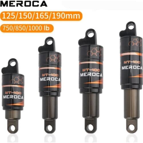 MEROCA MTB Bicycle Oil Spring Shock Absorber Scooter 125/150/165/190mm Mountain Bike Aluminum Alloy Absorber Spring Rear Bladder