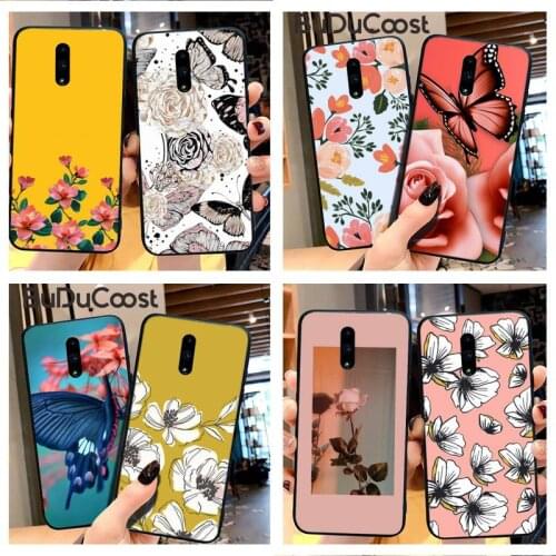 Riccu butterfly on white roses flower Phone Case For Redmi Note 8 8A 7 6 6A 5 5A 4 4X 4A Go Pro Plus Prime