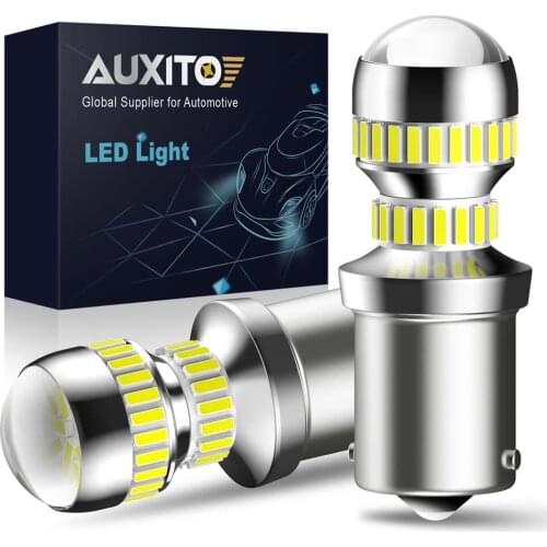 AUXITO 1156 LED BA15S P21W 7506 LED Bulbs 54 led 4014 SMD LED Bulb Car Rear Brake Lights Parking Reverse Lamp 12V 6000K White