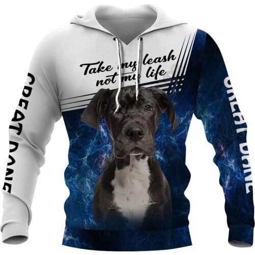Galaxy Creat Dane 3D Hoodies Printed Pullover Men For Women Funny Animal Sweatshirts Fashion Cosplay Apparel Sweater 01