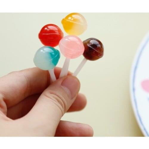 Fun Sandwich Colorful Resin Lollipop Cute Earring Earring Pendant DIY Handmade Jewelry Accessories Material