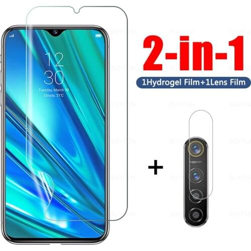 2-in-1 Protective Hydrogel Film For Oppo Realme 3 Pro Screen Protector For Oppo Realme 5s 5 Pro 6s C21 Camera Lens Glass Film