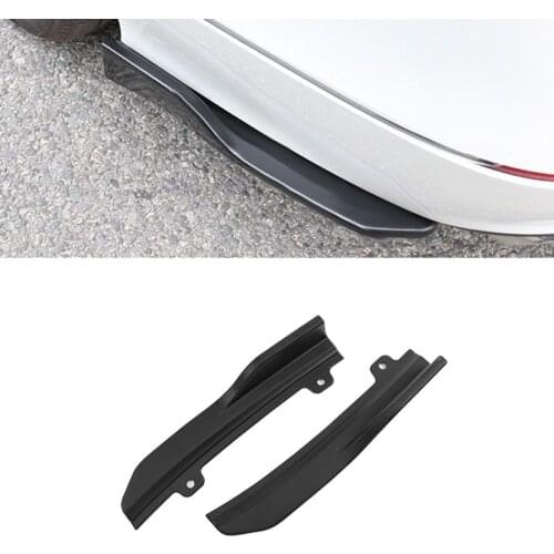 2Pcs Matte Black Car Rear Bumper Splitters Side Corner Protector for Honda Accord 2018-2020