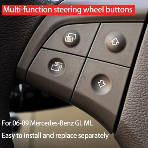 Car Multifunction Audio St eering Wh eel Button For Mercedes Benz W164 GL ML 350 400 450 2006-2009 W245 B Class W251 R Class