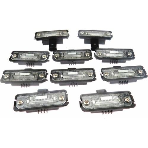 AZQFZ Qty 10 Halogen Tailgate License Plate Light 12V For VW Phaeton Golf MK4 Beetle Polo 2000-2010 1J6 943 021 B 6QD943021A