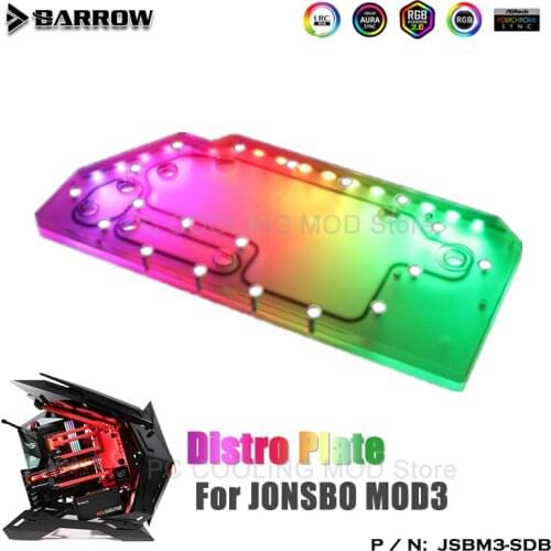 Barrow PC Water Cooling Distro Plate For JONSBO MOD-3 Case Aurora Case, Waterway Board Deflector 5V JSBM3-SDB kit