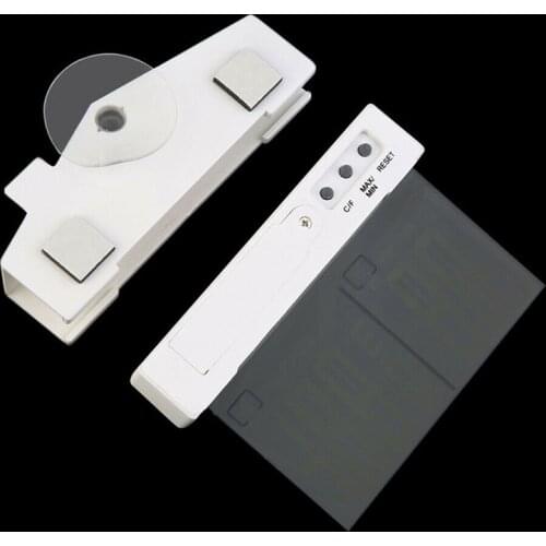 Digital LCD Thermometer Sucker Suction Transparent Window Display Hygrometer LI