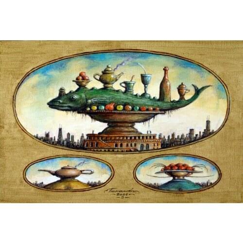 Fish castle The wooden puzzle 1000 pieces ersion wood jigsaw puzzle white card adult childrens educational toys