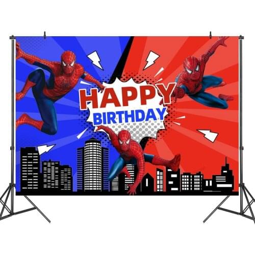 Disney Spiderman Party Backdrop Childrens Party Decoration Theme Supplies Arrangement Backdrop Curtain Backdrop Stand