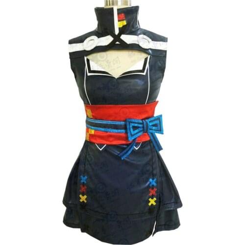 2018 Full set Kaguya Luna YouTuber Boob Tube Top Dress Uniform Cosplay Costume