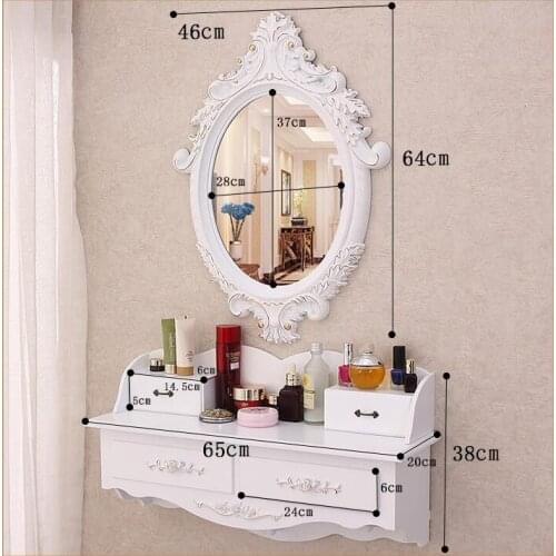 Small dressing table bedroom wall shelf Modern minimalist small apartment bay window Single mini makeup cabinet ins wind