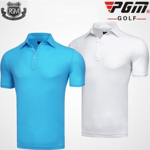 Wholesale PGM High Quality Tops Dry Fit Shirt Sun Sportswear Golf Clothes Mens Short Sleeve Tshirt Tennis Polo Shirt Summer New