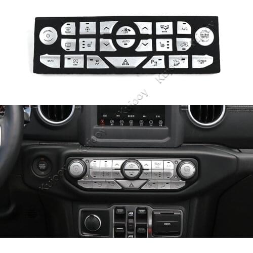 Dashboard Center Console Button Cover Trim for 2018+ Jeep Wrangler JL JT Gladiator Car Styling Accessories