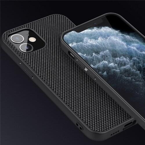 Nylon Fiber Phone Case Shockproof Protective Cover Back Shell for iPhone 12 Mini/12 PRO/12 PRO MAX Phone Accessories