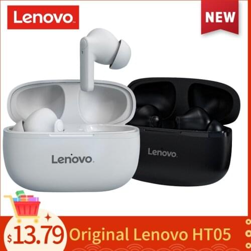 Original Lenovo HT05 TWS Wireless Earbuds BT5.0 HiFi Stereo Headphone IPX5 Waterproof Sports Headset Noise Reduction with HD Mic