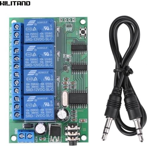AD22B04 12V 4 Channel DTMF Tone Signal Decoder Relay PLC Decoder Relay