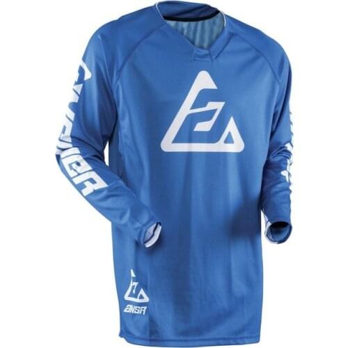 Blue Motocross T-shirts Mountain Bike Cycling Jersey Motorcycle Long Sleeve Cycling Jersey Motorbike Shirts Clearance Sales FXR
