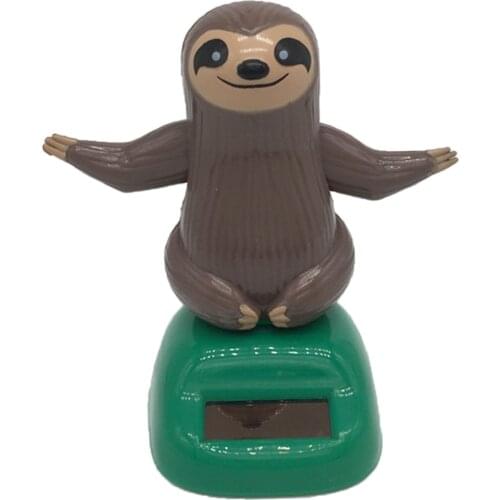 Sun Powered Car Dashboard Ornaments Sloth Solar Toy Automobile Decoration Toys Auto Interior Cute Solar Dancer