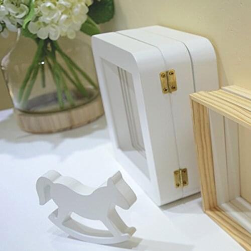 Figurines & Miniatures Wooden Rocking Horse Trojan Wedding Ornament Baby Kids Room Party Decor Drop Shipping Desk Decoration