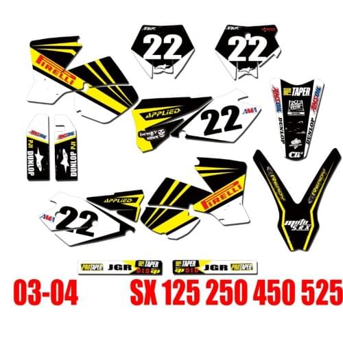 SX 2004 2003 Free custom numbers names Motocross full set of graphics stickers decals fit For KTM SX 125 250 450 525 2003 2004