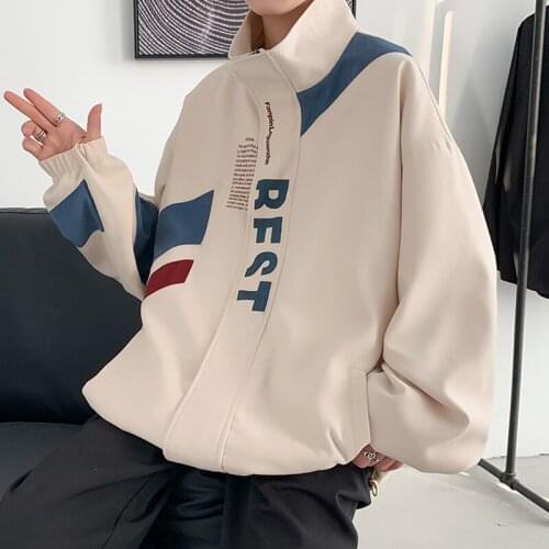 Stand collar fried Street coat advanced model 2021 new Korean version trend spring and autumn work jacket mens stormsuit trend