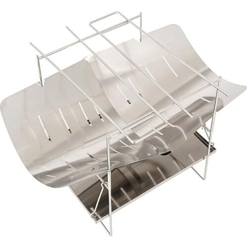 Ultralight Outdoor Wood Stove Burner Multi-Function Folding Alloy Heating Stove Barbecue Charcoal Stove