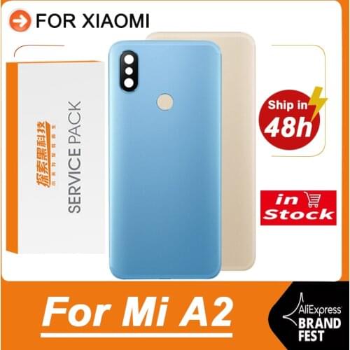 High Quality Back Housing Replacement For Xiaomi Mi A2 Back Cover Battery With stickers For Xiaomi Mi 6X Rear Cover