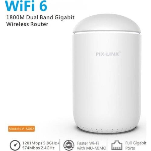 WiFi 6 Base MU-MIMO Router Home Mesh System Dual Band Wireless 2.4G / 5G 1800Mbps Gigabit Interface Long Range Signal Amplifier