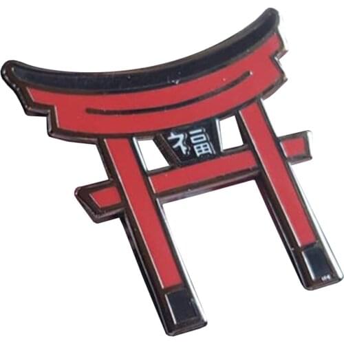 Japanese Red Gate enamel pin