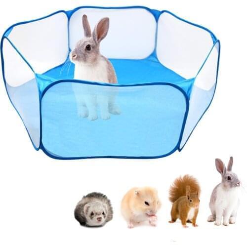 Pet Fence Portable Popular Open Indoor / Outdoor Small Animal Cage Game Fence Tent For Hamster, Chinchilla And Guinea Pig