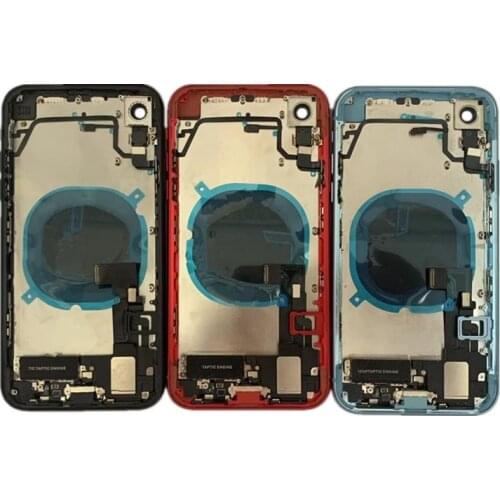 Back - cover Full assembly iphone X XR Full housing Middle Frame Chassis Battery Door Rear Cover With Flex Cable With Sticker