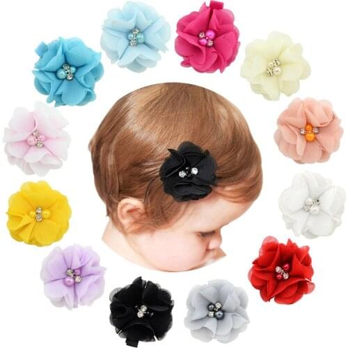 10pcs/set Solid Boutique Grosgrain Ribbon Girl Small Bow Elastic Hair Tie Clip Hair Band Bow DIY Hair Accessories Best Gift