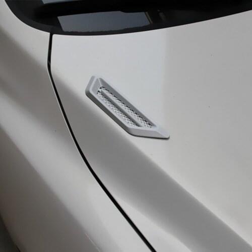 2pcs 3D Car Stickers DIY Creative Fake Air Vent Gills Design Hood Bonnet Door Decoration Exteral Off Road 4x4 Auto Accessories
