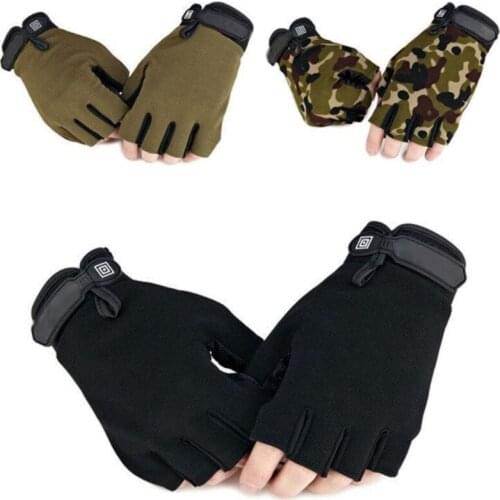 2020 New Mens Tactical Non-slip Cycling Gym Fitness Outdoor Sports Half Finger Gloves Womens Cycling Breathable