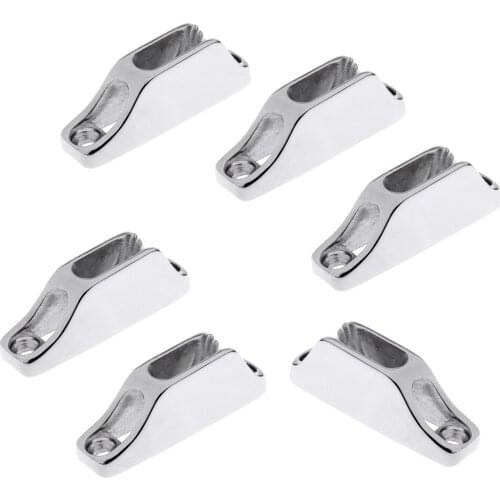 6pcs Sailing Stainless Steel Cam Cleat Rope Cleat Jam Cleat For 3~6mm Line Boat Accessories Marine