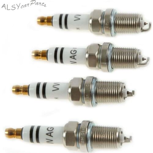 06H 905 611 4pcs Spark Plug Double Platinum Ignition Bosch Genuine For VW Passat CC Golf R Audi A4 A5 A6 2.0 TFSI 06H 905 621