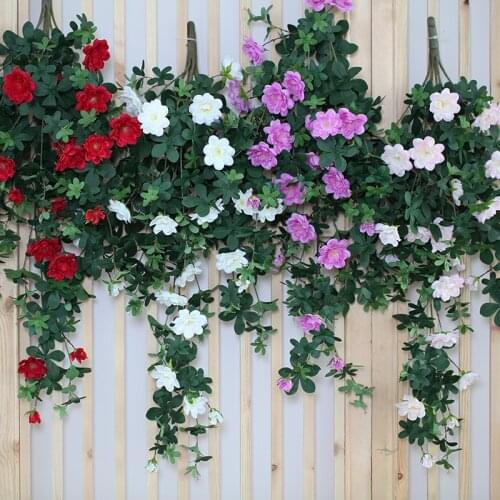 Aartificial Plants Green Silk Hanging Leaf Garland Plant Vine Leaves Diy For Home Wedding Party Bathroom Garden Wall Decor