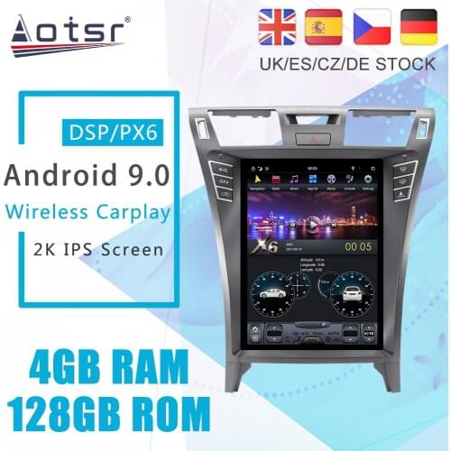 Android 9.0 128G PX6 Tesla Styel Screen For Lexus LS460 LS600 2007 - 2015 Auto Radio Stereo Car Multimedia Player GPS Navigation