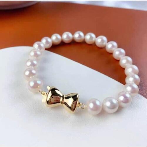 Free Shipping 18k Real Gold Plated Pearl Bracelet Clasp Beads High Quality for DIY Jewelry Making Fastening Findings Accessories