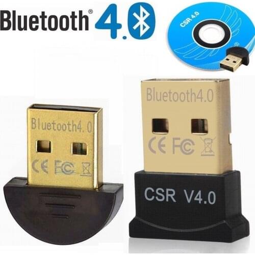 100set Top quality Mini USB Bluetooth Adapter V 4.0 Dual Mode Wireless Dongle CSR 4.0 For Win10 win8 /7 XP 25